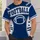Navy and White Football Jersey Style for Game Day and Weekend Sports Fans All-over Print Unisex T-shirt - 5