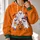 Cute Ghost Trio with Pumpkin Pail for Halloween Trick-or-Treat Celebrations All-over Print Hoodie (Lightweight) - 2