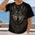 Engraved Wolf and Nordic Knotwork for Gothic Folklore Fans and Night Out Style All-over Print Unisex T-shirt - 2