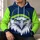 Fierce Eagle Mascot in Lime Cap for Football Game Day and Casual Weekend Wear All-over Print Hoodie (Lightweight) - 6