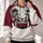 Curled-Horn Ram Football Emblem for Autumn Game Days and Everyday Casual Style Fans All-over Print Hoodie (Lightweight) - 2