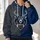 Stag Head and Football Shield for Autumn Game Days and Casual Wear All-over Print Hoodie (Lightweight) - 2