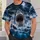 Open-Jawed Shark and Moonlit Lighthouse for Dramatic Coastal Nighttime Adventures All-over Print Unisex T-shirt - 5