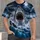 Open-Jawed Shark and Moonlit Lighthouse for Dramatic Coastal Nighttime Adventures All-over Print Unisex T-shirt - 4