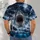 Open-Jawed Shark and Moonlit Lighthouse for Dramatic Coastal Nighttime Adventures All-over Print Unisex T-shirt - 6