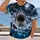 Open-Jawed Shark and Moonlit Lighthouse for Dramatic Coastal Nighttime Adventures All-over Print Unisex T-shirt - 2