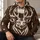 Elk Head With Football Antlers For Autumn Game Day And Outdoor Casual Wear All-over Print Hoodie (Lightweight) - 6