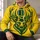 Elk Head and Football Antlers for Autumn Game Day and Casual Outdoor Wear All-over Print Hoodie (Lightweight) - 6