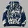 Fierce Wolf Biting Football for Game Day, Tailgates and Casual Weekend Wear Fans All-over Print Hoodie (Lightweight) - 5