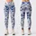 Blue White Wildflower Blooms for Yoga Pilates and Everyday Wear Leggings - 3