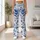 Blue White Wildflower Blooms for Yoga Pilates and Everyday Wear Leggings - 11