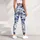 Blue White Wildflower Blooms for Yoga Pilates and Everyday Wear Leggings - 5