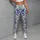 Blue White Wildflower Blooms for Yoga Pilates and Everyday Wear Leggings - 4