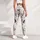 Ivory Cat Doodle Motifs for Yoga, Pilates and Everyday Errands for Cat Lovers Leggings - 5