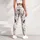Ivory Cat Doodle Motifs for Yoga, Pilates and Everyday Errands for Cat Lovers Leggings - 5