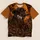 Howling Cowboy Wolf Under Fiery Moon for Western Ranch Nights and Casual Outings All-over Print Unisex T-shirt - 1