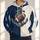 Nautical Anchor Football Rope Emblem for Coastal Game Day and Casual Weekend Wear All-over Print Hoodie (Lightweight) - 1