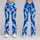 Blue White Tie Dye Shibori for Yoga Pilates and Everyday Studio Style Leggings - 9
