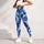 Blue White Tie Dye Shibori for Yoga Pilates and Everyday Studio Style Leggings - 4