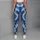 Blue White Tie Dye Shibori for Yoga Pilates and Everyday Studio Style Leggings - 6