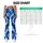 Blue White Tie Dye Shibori for Yoga Pilates and Everyday Studio Style Leggings - 7