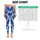 Blue White Tie Dye Shibori for Yoga Pilates and Everyday Studio Style Leggings - 1