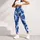 Blue White Tie Dye Shibori for Yoga Pilates and Everyday Studio Style Leggings - 6