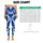 Blue White Tie Dye Shibori for Yoga Pilates and Everyday Studio Style Leggings - 3