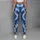 Blue White Tie Dye Shibori for Yoga Pilates and Everyday Studio Style Leggings - 5