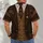 Steampunk Victorian Waistcoat And Gear Details For Cosplay Events And Vintage Gatherings All-over Print Unisex T-shirt - 6