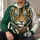 Fierce Tiger Football Emblem for Game Day and Everyday Casual Wear All-over Print Hoodie (Lightweight) - 6