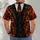 Jack-o'-Lantern Flame Tuxedo for Halloween Cosplay Parties and Spooky Night Events All-over Print Unisex T-shirt - 6