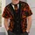 Jack-o'-Lantern Flame Tuxedo for Halloween Cosplay Parties and Spooky Night Events All-over Print Unisex T-shirt - 5