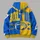 Blue And Gold Football And Lightning Bolts for Game Day and Casual Weekend Outings All-over Print Hoodie (Lightweight) - 5