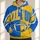 Blue And Gold Football And Lightning Bolts for Game Day and Casual Weekend Outings All-over Print Hoodie (Lightweight) - 1