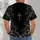 Gothic Silver Cross and Baroque Scrollwork for Dark Everyday and Evening Style All-over Print Unisex T-shirt - 6