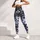 Blue White Floral Botanicals for Yoga Pilates and Everyday Activewear Leggings - 4