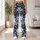 Blue White Floral Botanicals for Yoga Pilates and Everyday Activewear Leggings - 12