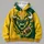 Golden Bison and Football for Game Day Spirit, Tailgating, and Casual Wear Fans All-over Print Hoodie (Lightweight) - 4