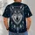 Wolf Portrait And Celestial Feathers For Bohemian Outdoor Adventures And Everyday Wear All-over Print Unisex T-shirt - 6