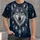 Wolf Portrait And Celestial Feathers For Bohemian Outdoor Adventures And Everyday Wear All-over Print Unisex T-shirt - 4