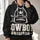 Cowboy Hat and Football Laces for Game Day, Tailgates, and Western Weekend Wear All-over Print Hoodie (Lightweight) - 2