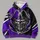 Split Purple Black Skull Helmet and Lightning for Bold Game Day Style All-over Print Hoodie (Lightweight) - 4
