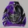 Split Purple Black Skull Helmet and Lightning for Bold Game Day Style All-over Print Hoodie (Lightweight) - 5