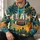 Miami Skyline, Palm Trees and Football for Coastal Weekends, Game Day and Casual Wear All-over Print Hoodie (Lightweight) - 6