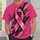 Pink Awareness Ribbon for Breast Cancer Support and Community Events for Men and Families All-over Print Unisex T-shirt - 5