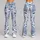 Blue White Paisley Motifs for Yoga, Pilates and Everyday Outings Leggings - 9
