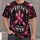 Pink Ribbon Football Victory Emblem for Breast Cancer Awareness Game Day Support All-over Print Unisex T-shirt - 4