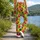 Pink Strawberries on Sunny Yellow for Yoga, Pilates, and Casual Summer Wear Leggings - 12