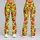 Pink Strawberries on Sunny Yellow for Yoga, Pilates, and Casual Summer Wear Leggings - 9